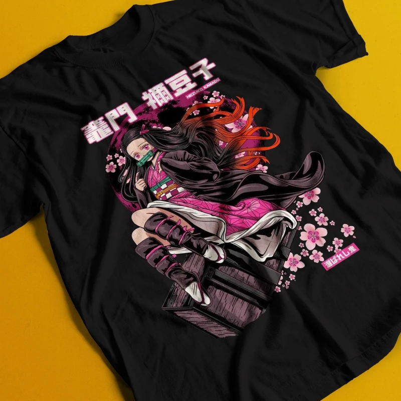 

Japanese Devil Killer Shirt Nezuko T-shirt Tanjiro T-shirt Muzan Doma Tee Inosuke Zenitsu Summer New Men's and Women's Clothing
