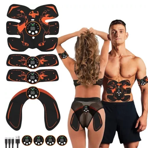 Estimulador ABS Estimulador muscular eléctrico ABS Fitness Abdominal recargable inalámbrico tóner muscular 8 modos 29 niveles intensidades