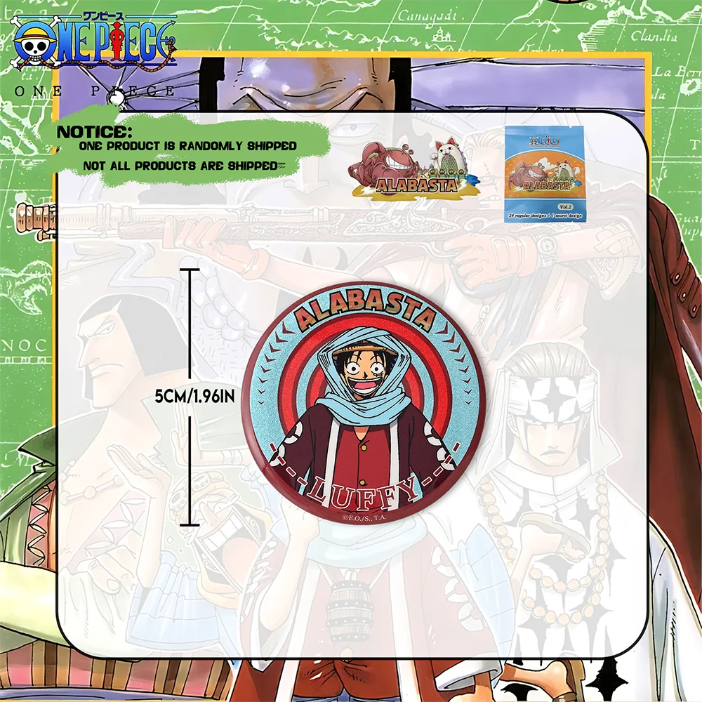 1 unidade Caixa Surpresa Oficial Licenciada ONE PIECE Série Capítulos: Arco de Alabasta – Inclui Design Secreto, Presente Colecionável de Anime.