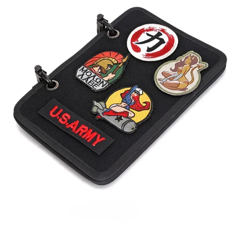 Morale Badge Display Board Storage Book Military Fan Morale Badge Tactical Patch Armband Hook and Loop Paste Display