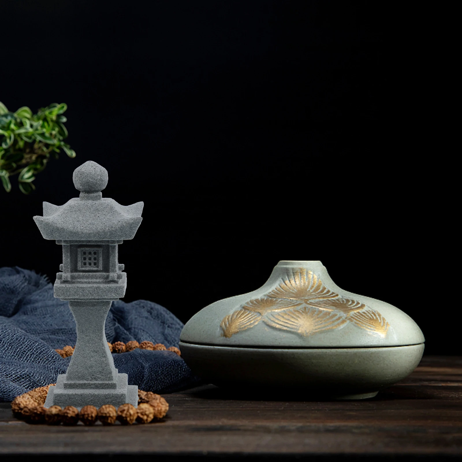 

Japanese Mini Pagoda Statue Zen Garden Decoration Micro Landscape Ornament Fish Tank Bonsai Adorn Miniature Sand Table Pavilion