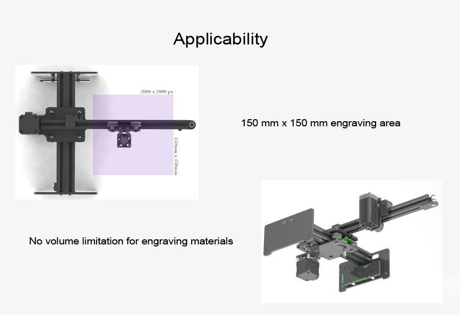 Hot Selling Smart Laser Engraver Machine Engraving Printer Master 20W For Big Size DIY