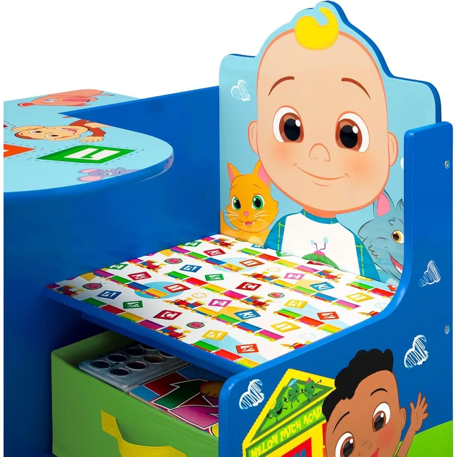 Silla de escritorio ajustable con contenedor de almacenamiento integrado para uso en el hogar, escuela y sala de juegos, diseño ecológico con Greenguard Gold C