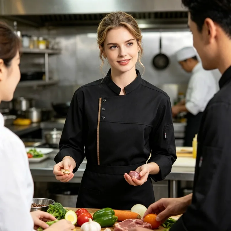 Uisex Chef's Clothing, Hotel Hotpot, Work Clothes, Baking Workshops, and Other Scenes Can Be Customized with A Universal Logo