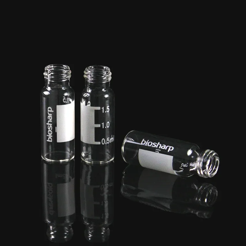 100PCS 2ml/4ml Clear Glass Liquid Injection Chromatography Vial Sample Bottle Glass Vial Lab Glass Containers without Cap