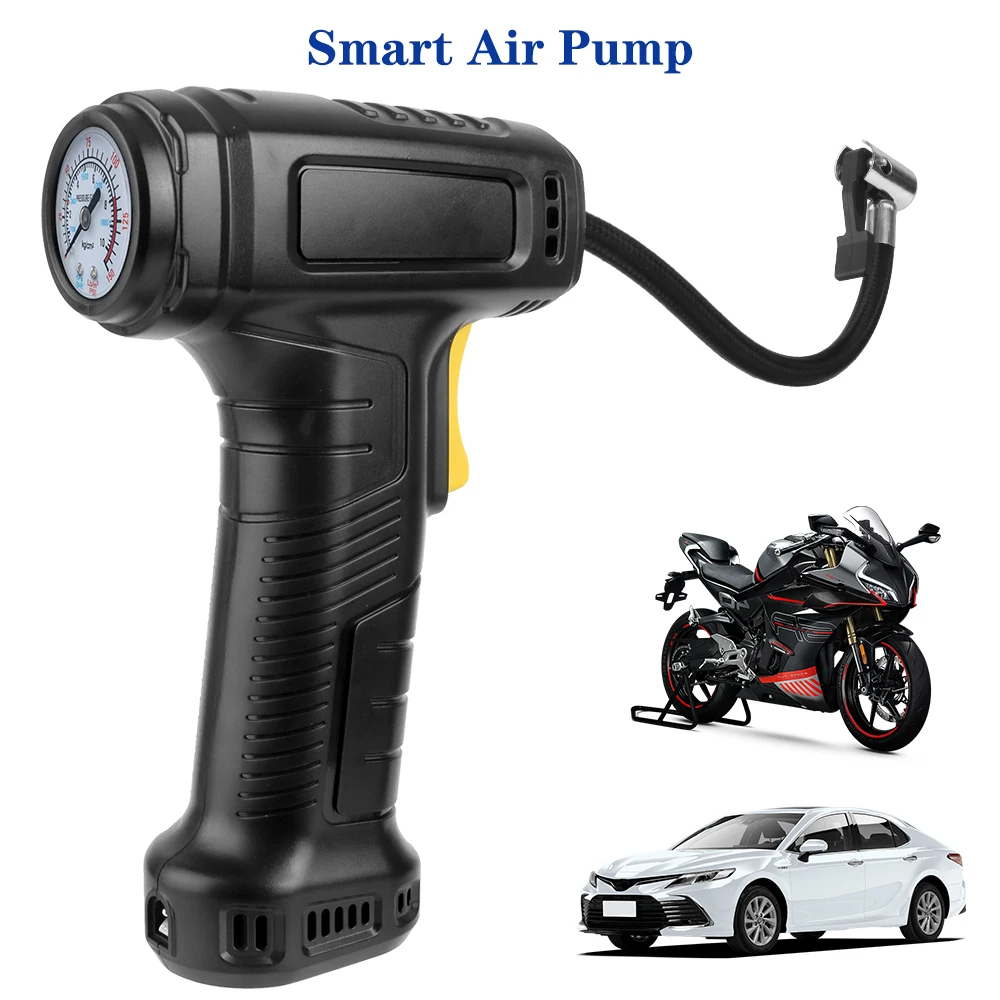 Handheld Inflatable Pump Air Pump Tire for Car Bicycle Balls 120W Air Pump Tire Air Compressor Wireless/Wired New Portable