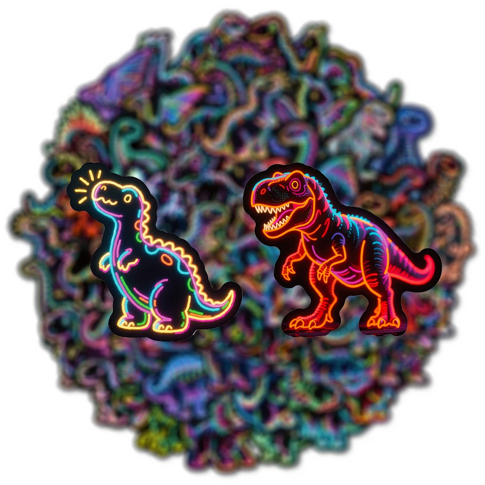 

10/30/56pcs Kawaii Neon Colorful Dinosaur Stickers Cute Cartoon Decals DIY Notebook Stationery Phone Creative Graffiti Sticker