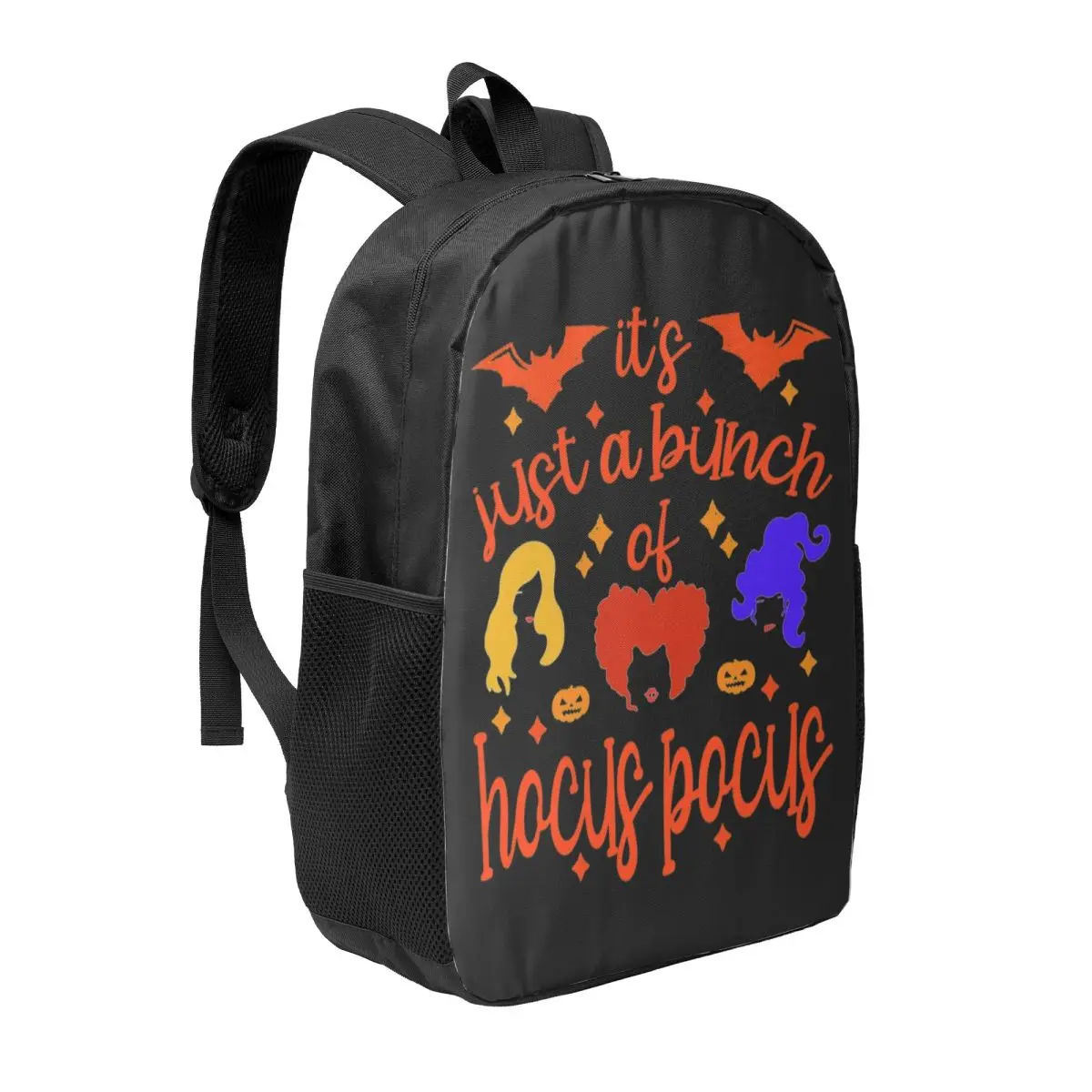 Custom Hocus Pocus Bat Halloween Witches Travel Backpack Men Women School Laptop Bookbag College Student Daypack Bags