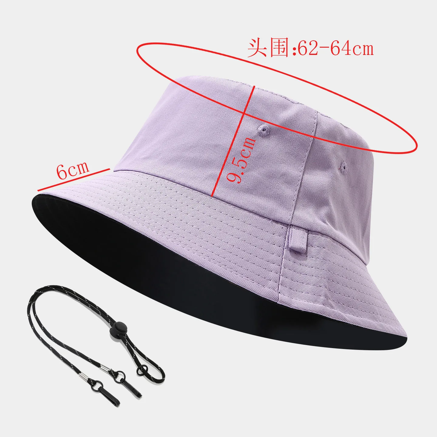 XL Reversible Bucket Hat 62-64cm Big Head French Picole Nationale Print Double Sided Fisherman Cap Sun Shade for Men Women view 6