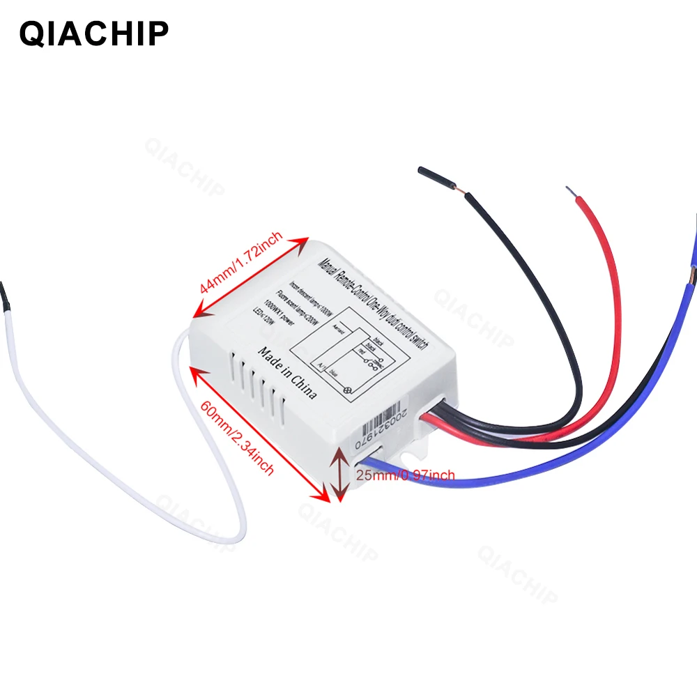 QIACHIP 1/2/3 Way ON/OFF 220V Remote Control Switch Lamp Light Digital Wireless Wall Remote Control Switch Receiver Transmitter