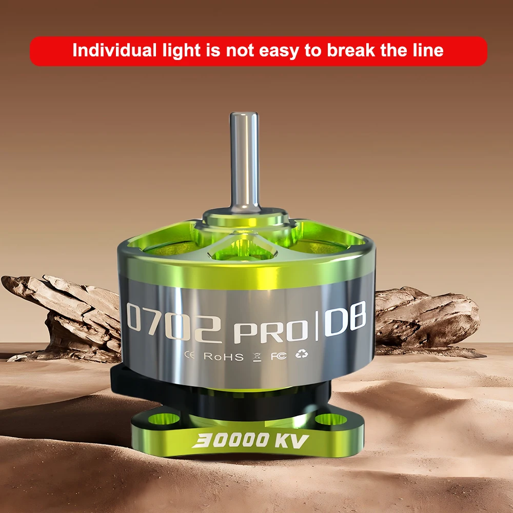 VCI 0702PRO-DB 23000kv/27000kv/30000kv Brushless motor fluorescent green double ball bearing low resistance crating-resistant