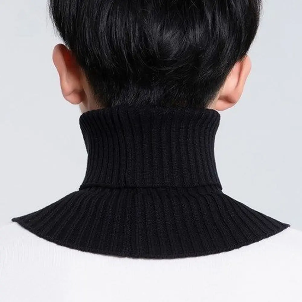 Coring Wool Detachable Scarf Solid Color Apparel Accessories Men Fake Collar Scarf Knitted False Collar Scarf Neck Sleeve Scarf