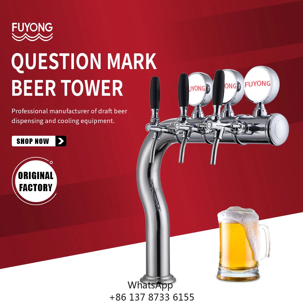 

Commercial Stainless Steel 304 Draft Beer Machine Kegerator Beer Cooler Dispenser With 304 Beer Tower For Beverage Use