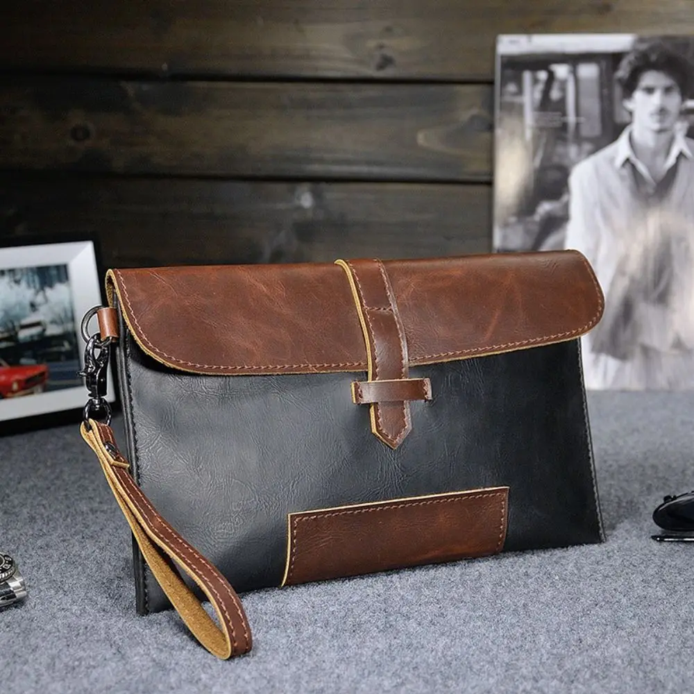 Bolso de mano de gran capacidad para hombre, bolsa de negocios práctica, Simple, impermeable, bolsa de sobre portátil duradera, compras