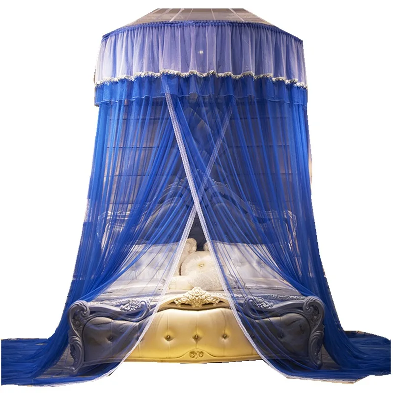 

Canopy Bed Curtain Princess Bed Mantle Dome Ceiling Mosquito Net Single Door Floor Hanging Round 2023 New Home Decor Accessories