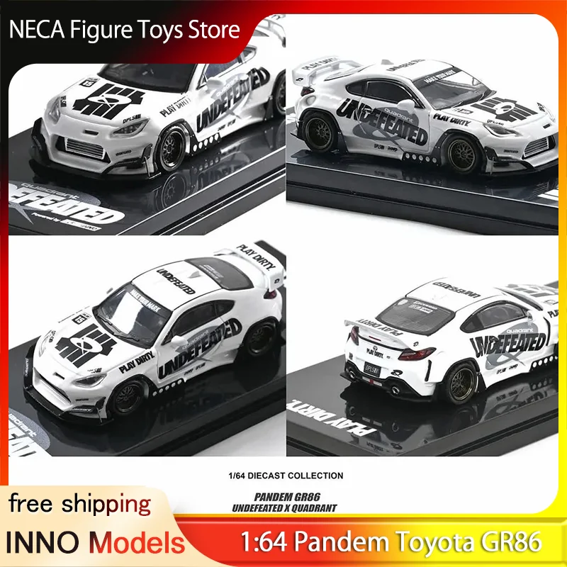 

INNO 1:64 Модель автомобиля Pandem Toyota GR86 UNDEFEATED & Quadrant, литая под давлением, с широким кузовом, модифицированная, JDM коллекционная игрушка-подарок для взрослых и фанатов