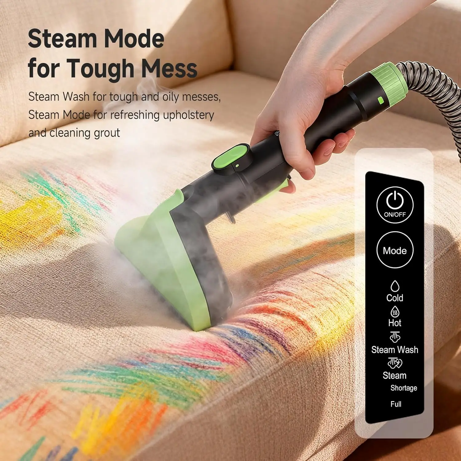 Close-up of carpet cleaner suction head
