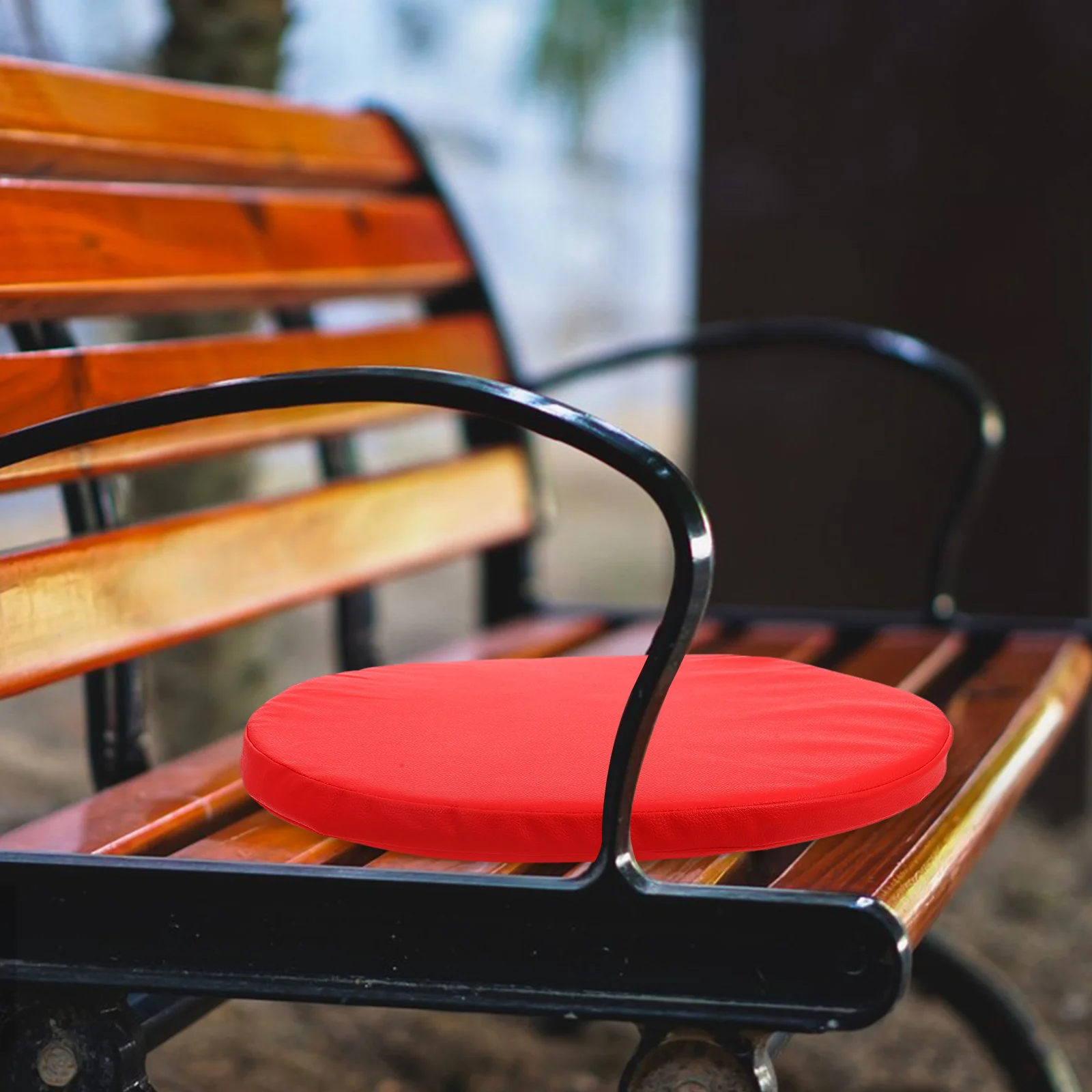 

Portable Round Outdoor Cushion High Density Memory Foam Breathable Removable Cover Hidden Zipper Carry Strap Camping Picnic