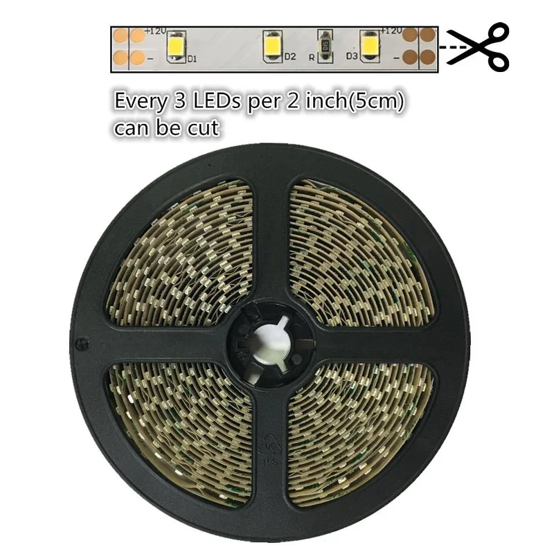 2700K/3000K/4000K/5500K 12V Dimmable Flexible LED Strips SMD2835-300 60 LEDs 1000LM/Mtr 8mm Width