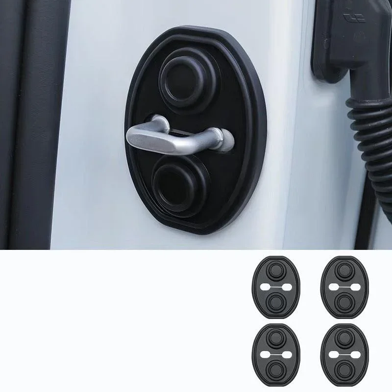 Car Door Lock Silent Buffer Protector Silicone Shock Absorbing Cover Anti-vibration Noise Reduction Cushion Universal Vehicle Do