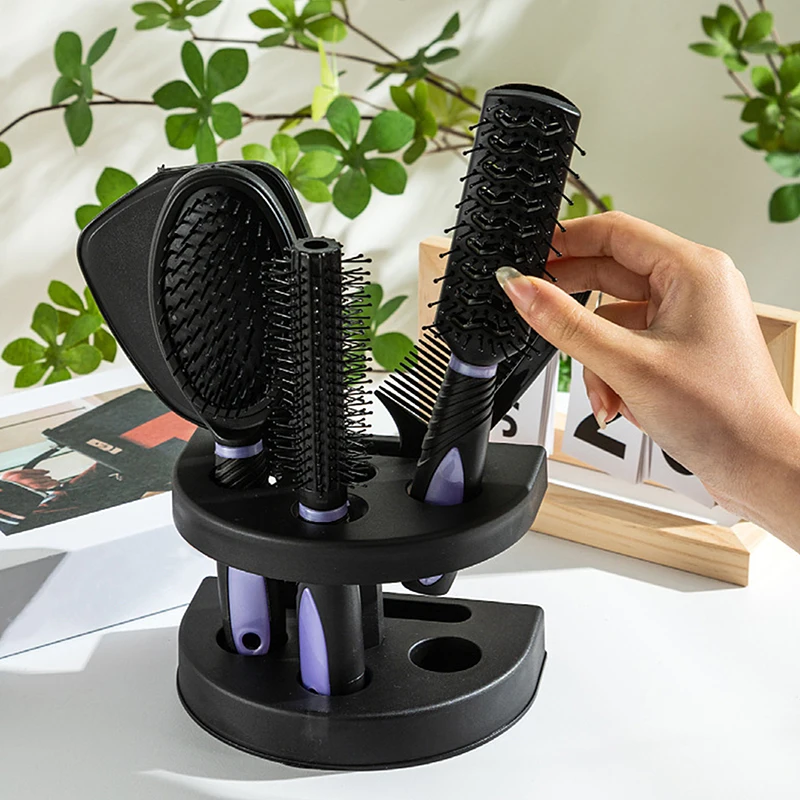 5 Pieces Mirror Comb Set Air Cushion Curly Hair Ribs Comb Girls Special Smooth Hair Massage Fluffy Comb