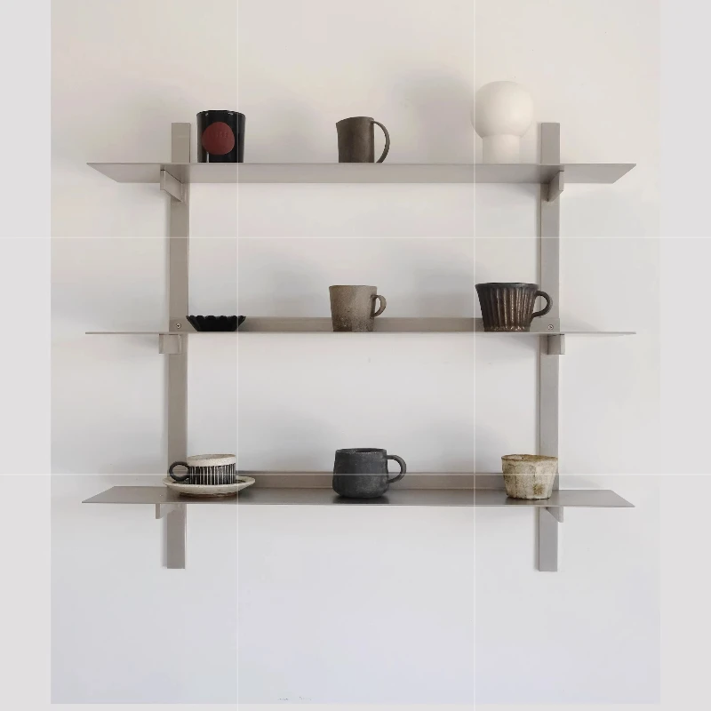 

Stainless steel wall rack metal shelf storage living room simple and modern