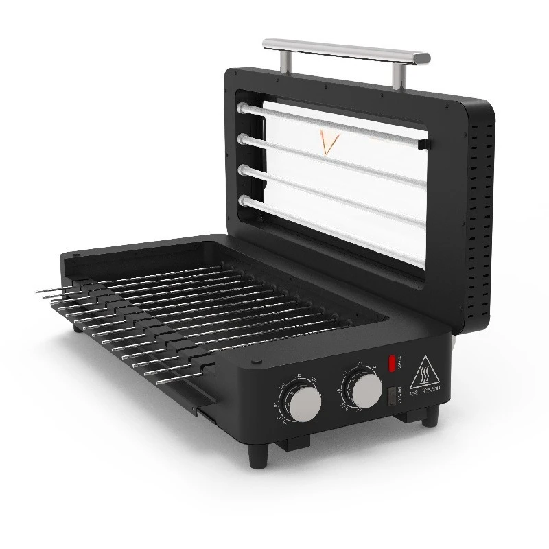 Electric BBQ Grill for Commercial Use Smokeless Lamb Skewer and Gluten Grill Indoor Barbecue Rack Food Truck Multi Function