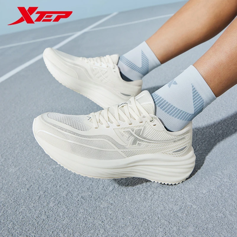 Xtep Chasing Clouds Running Shoes For Women 2024 Summer Rebound Women\'s Sports Shoes Thick Sole Breathable Sneakers 876218110057