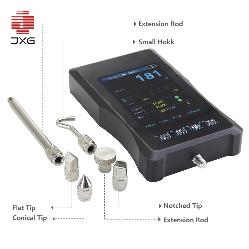Handheld Instrument Push Pull Force Gauge Digital Large Screen Load Cell High Speed Data Acquisition Weighing Sensor