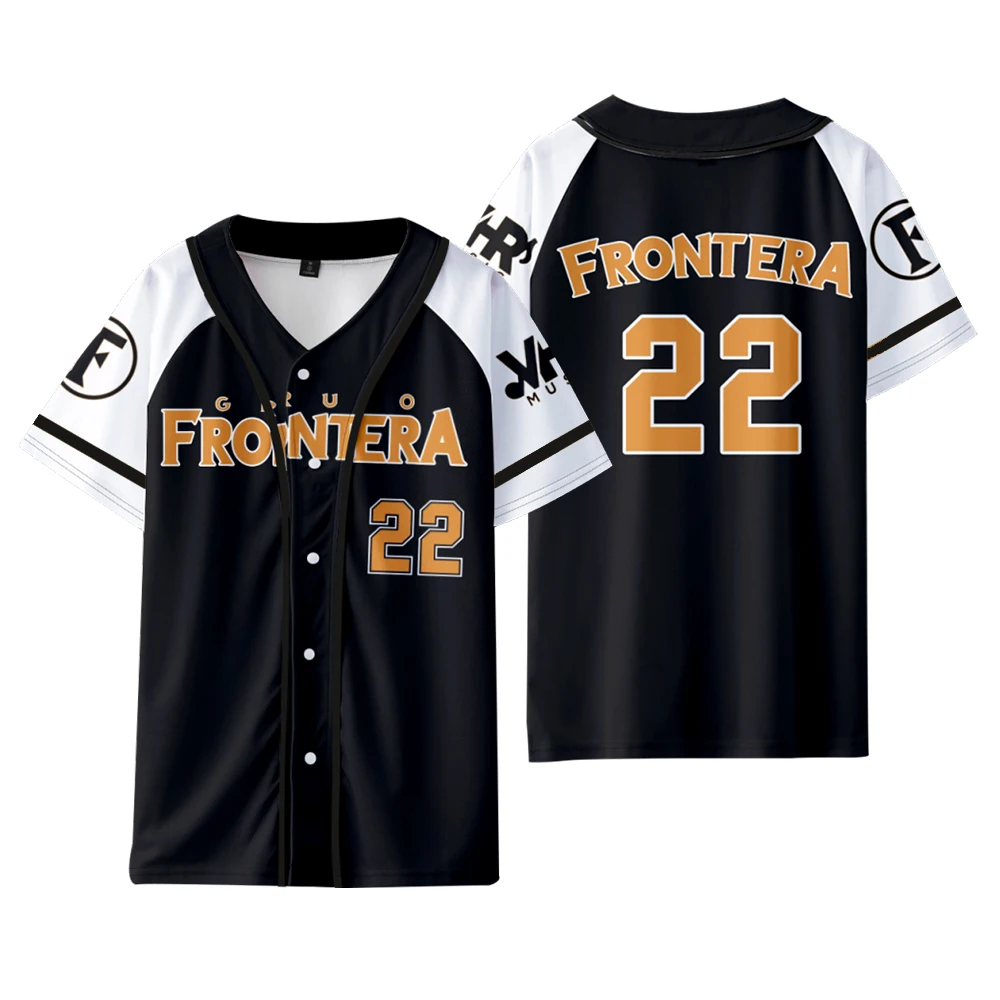 Grupo Frontera 22 Jersey New Logo Baseball Jacket Tee Cosplay Women Men Fashion Short Sleeve T-Shirts