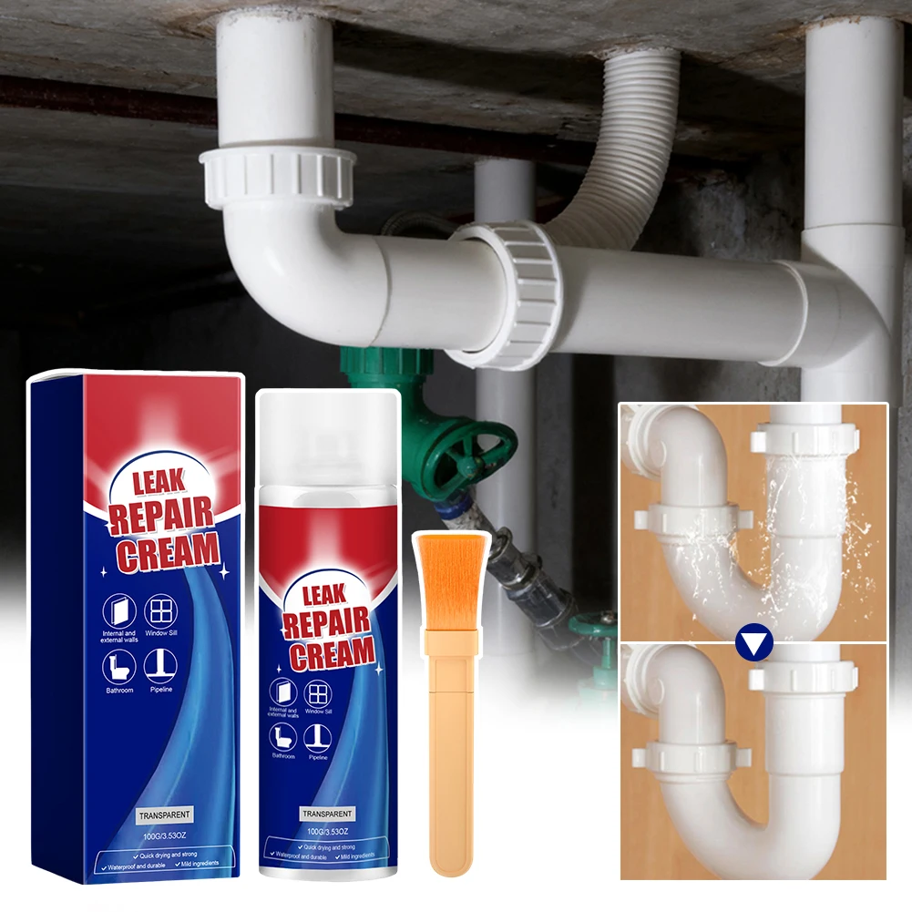 Leaks Repair Sealant Spray Instants Leaks Repair Waterproof Prevents Damage Wall Structural Strong Long-Lasting Cracks Sealing