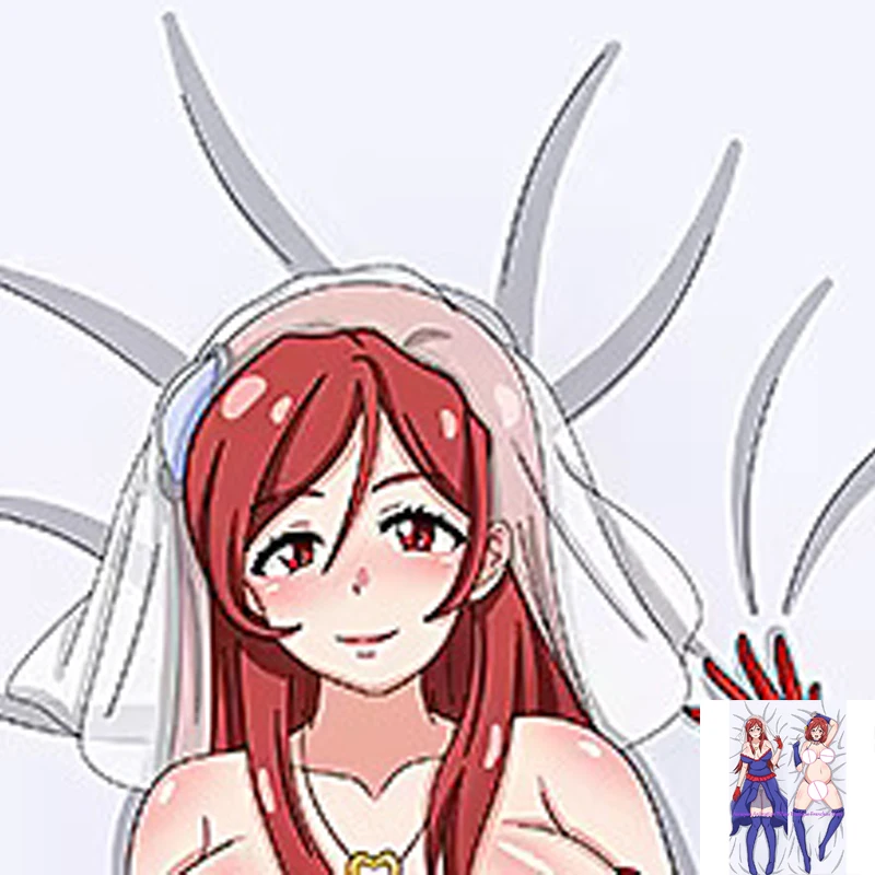 

Anime Dakimakura Pillow Case Beautiful Girl Sexy and Busty Beautiful Girl Double-Sided Halloween Decoration