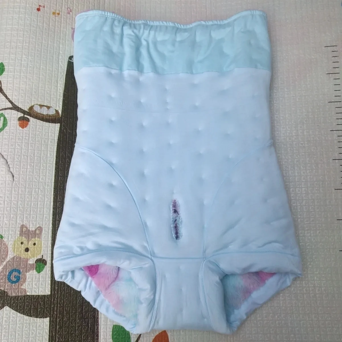 Man 's Stomach Warm Super High Waist Panties Briefs ABDL Sleek Proof Cotton Blended