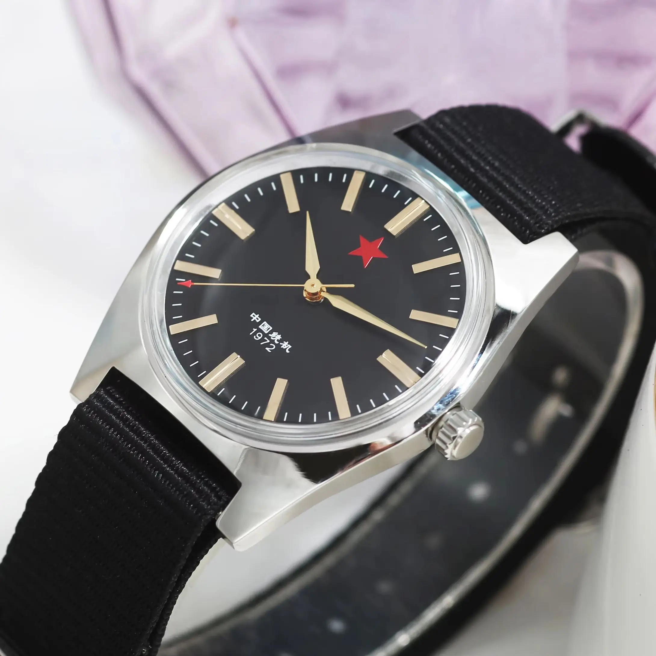 Vitempora 36mm Men's Dress Watch Manual Winding Mechanical Movement Vintage Retro Wristwatch