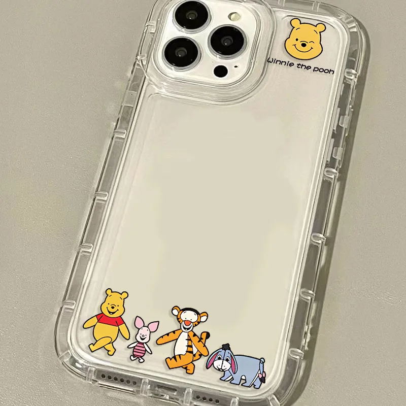 MINISO Disney Luxury Case For iPhone 15 14 Plus 13 12 11 Pro Max 7 8 Plus AIR BAG Funda X XS Max XR Clear Winner Toy Story Shell