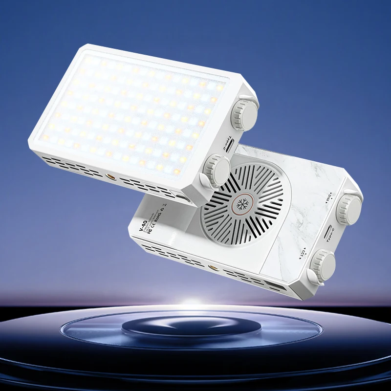 ไฟถ่ายภาพแบบมือถือ 2800K-9000K ไฟส่องสว่างสำหรับถ่ายภาพ 4400mAh ชาร์จซ้ำได้ ไฟวิดีโอแบบพกพา