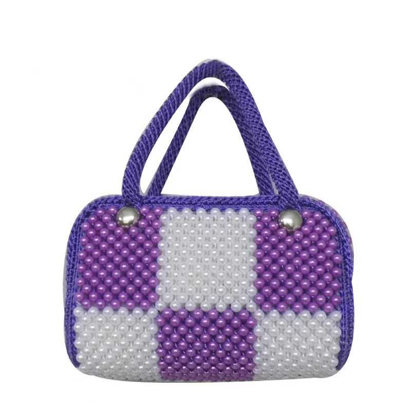 

Finished Bag Beaded Handmade Finished Product Handbags Women Bag Shoulder Crossbody Beads Bag