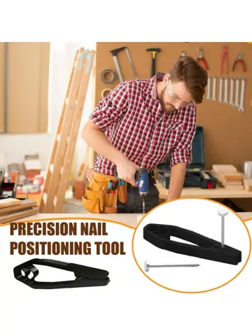 Portable Nail Fixer Tool Woodworking Nail Fixer Plastic Sliding Joint Pliers Protect Fingers for Maintenance and Woodworking