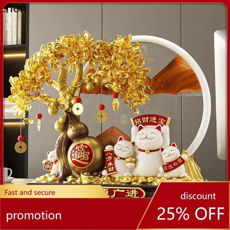 

HXL Lucky Cat Ornament Opening Gift Front Desk New Store High-end Living Room Decoration
