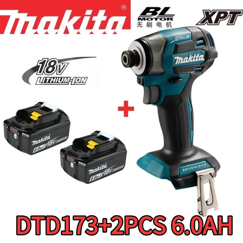 Makita DTD173 18V accu-slagmoersleutel LXT BL borstelloze motor elektrische boormachine hout/bout/T-modus 180 N·M oplaadbare elektrische gereedschappen