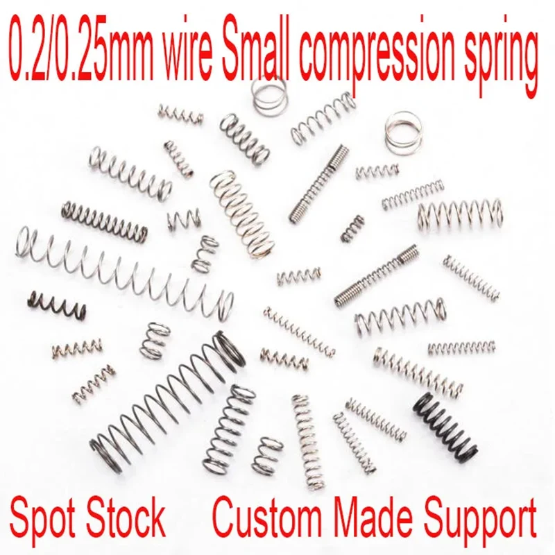 50pcs 0.2/0.25mm wire  pressure spring  Custom made