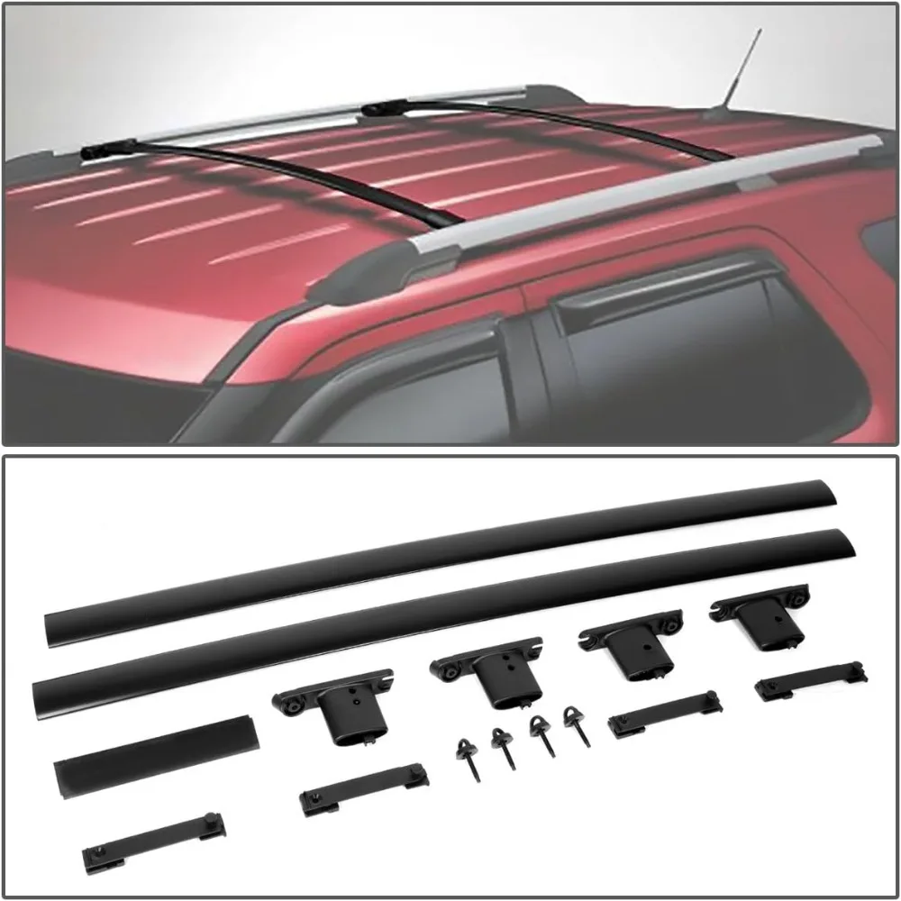 Universal Aluminum Roof Rack Cross Bars for Ford Explorer 2011-2015, 150lbs Max Load, Black