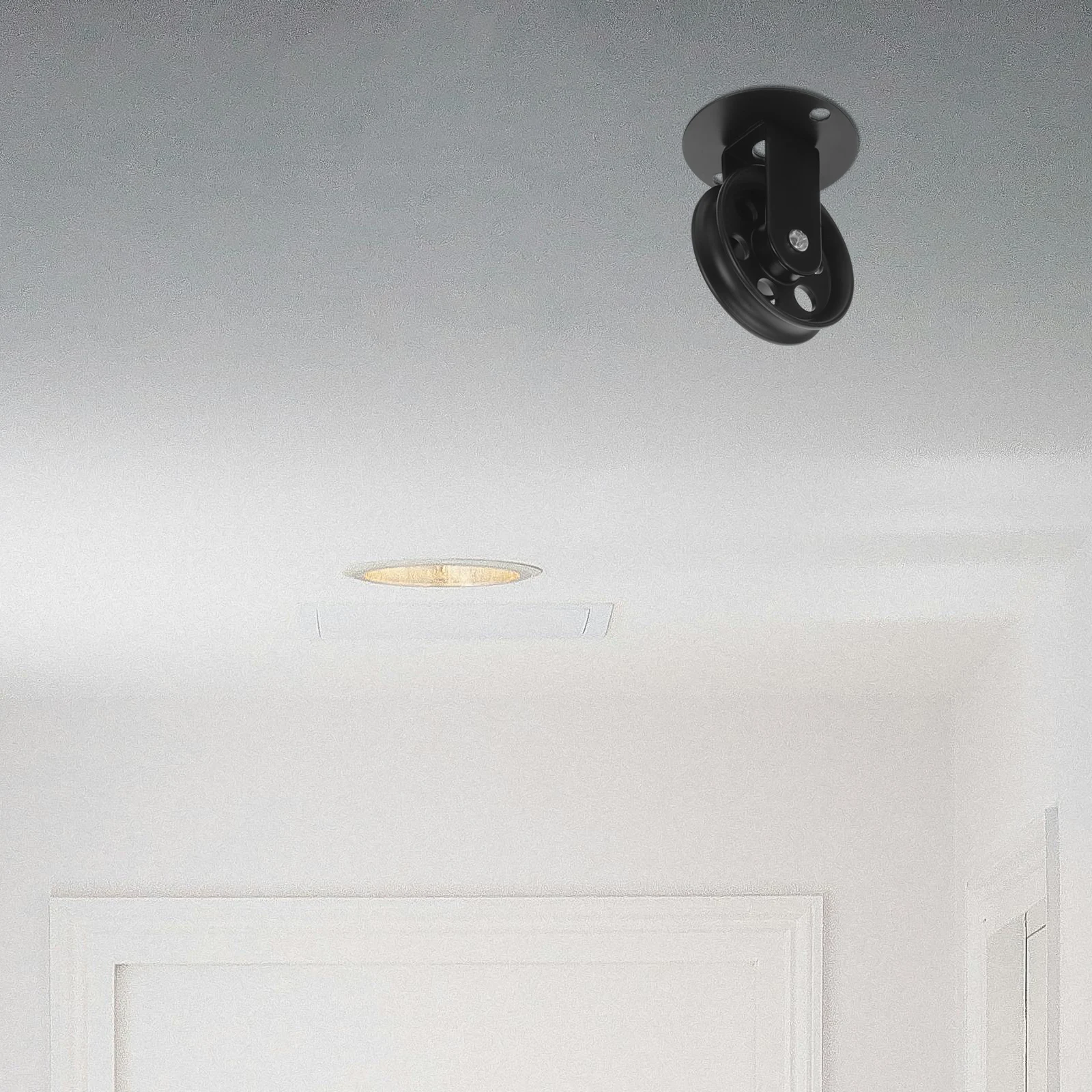 

50MM 70MM Black Ceiling Mount Pulley Wheel Lamp Accessories Hanging Wire Towing Adjustable Height Iron Pendant Light