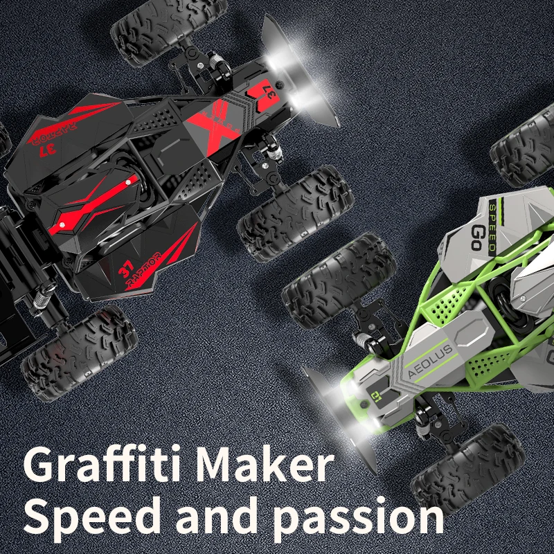 JJRC 4채널 RC카 무선 조종 자동차, 조명 포함 고속 오프로드 차량, 충격 흡수 장치, RC 클라이밍 자동차, 어린이 선물