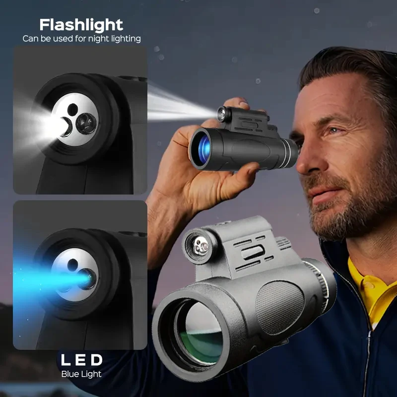 12X42 أحادي تلسكوب ليلة Spyglass عالية الطاقة المزدوج التركيز نطاق التكبير البصري طويلة المدى التكبير العالي