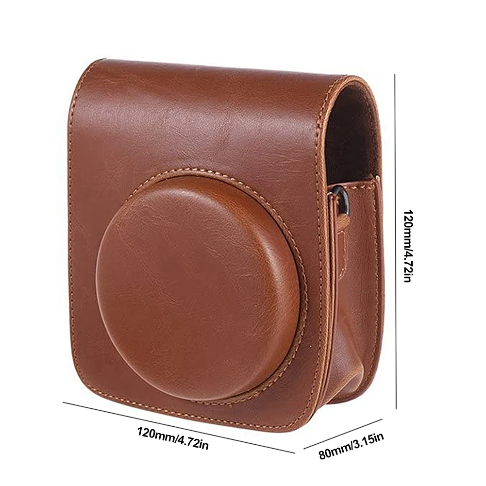 Étui de protection pour appareil photo Vintage, avec poche, sac à bandoulière en PU, sangle d'épaule réglable pour appareil photo instantané Instax Mini 90