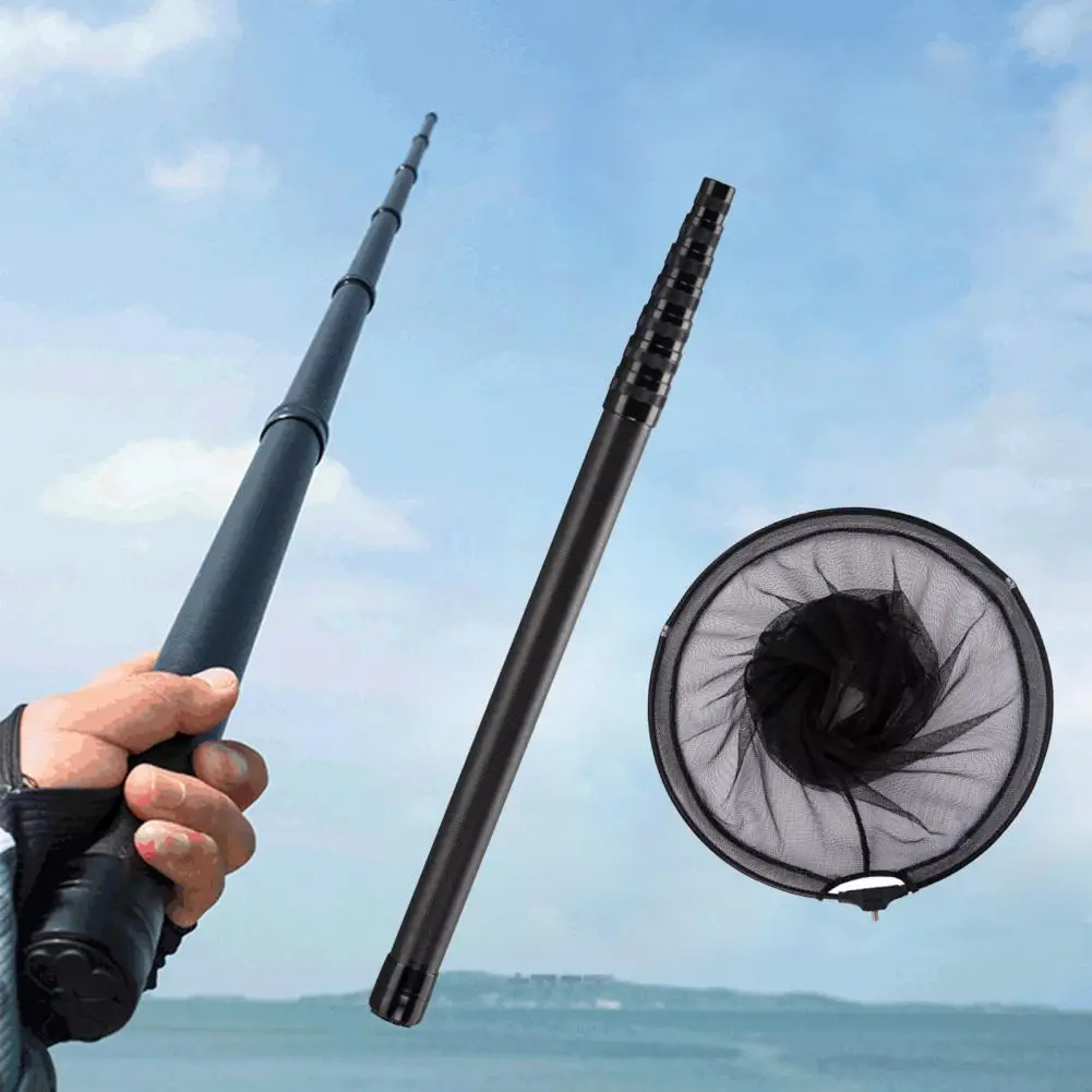 

Short-section Portable Fish Landing Hand Net Collapsible Telescopic Pole Tackle For Angling Fishing Net Carbon Pole Pesca 낚시용품