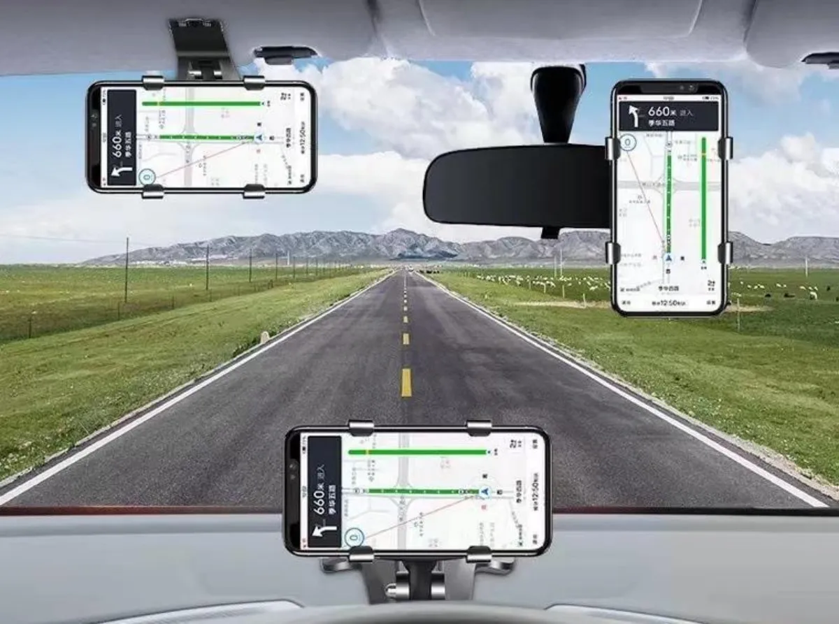 يمكن تركيب حامل الملاحة للهاتف المحمول للسيارة BMW I3 على مرآة الرؤية الخلفية ولوحة القيادة وواقي الشمس