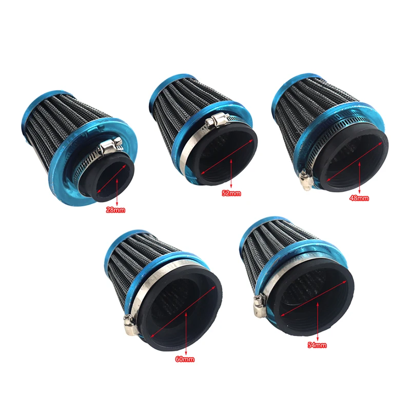 28mm 48mm 52mm 54mm 60mm Motorbike Air Filter Cleaner For 110cc 125cc 150cc 250cc 450cc Motorcycle ATV Dirt Bike Engine image 2