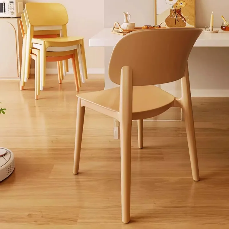 

Home Plastic Chair, Thickened Living Room Dining Chair, Commercial Rattan Simple Stool, Comfortable Backrest Rattan Chair